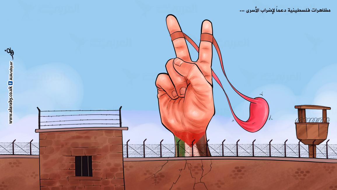 كاريكاتير اضراب الاسرى / فهد
