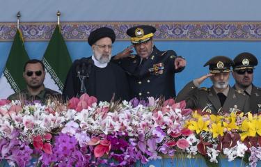 رئيسي في يوم الجيش الإيراني 2023 (Getty)
