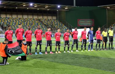 من مباراة ليبيا ضد تونس على ملعب بنغزاي يوم 25 مارس/آذار عام 2021 (Getty)