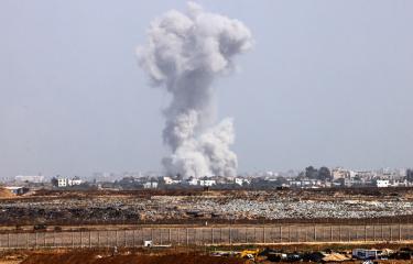 صورة مأخوذة من المستوطنات المحاذية لقطاع غزة، 21 مايو (فرانس برس)