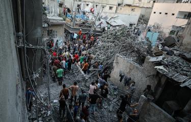 دمار جراء قصف إسرائيلي على غزة، 24 مايو 2024 (Getty)