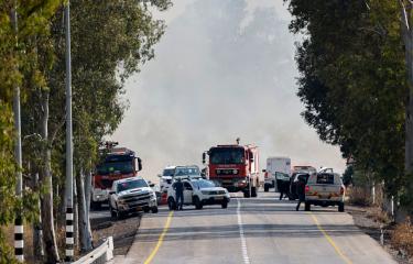 حرائق شمالي إسرائيل نتيجة صواريخ اُطلقت من جنوب لبنان، 2 يونيو (جلاء مرعي/فرانس برس)