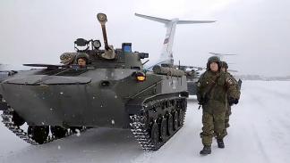 القوات الروسية التي نشرت في كازاخستان (Getty)