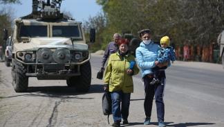 إجلاء مدنيين بأوكرانيا (ليون كلاين/ الأناضول)