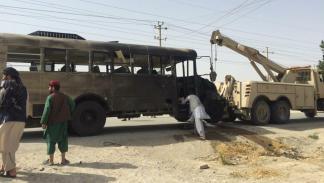 انفجار يستهدف حافلة لطالبان في مزار شريف - فيسبوك