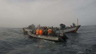 اعتراض قارب مهاجرين من قبل بحرية المغرب في عملية سابقة (فيسبوك)