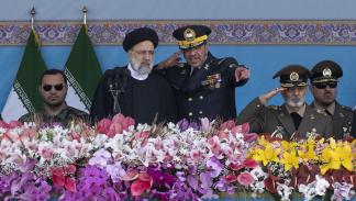 رئيسي في يوم الجيش الإيراني 2023 (Getty)