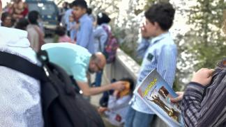 طلاب بقصف مسيرة إسرائيلية جنوبي لبنان، في 23 مايو 2024 (إكس)