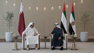 أمير قطر يلتقي رئيس البحرين في أبو ظبي (الديوان الأميري)