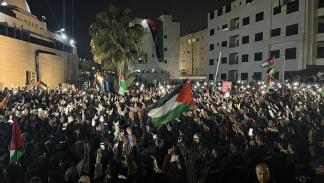 الالآف يتظاهرون في عمان تنديدا بحرب غزة، 26 مارس 2024 - الأناضول