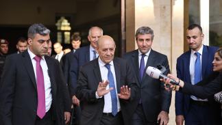 لودريان بعد لقائه رئيس الحكومة اللبنانية في بيروت، 28 مايو 2024 (أنور عمرو/فرانس برس)