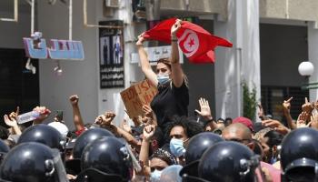 تظاهرة سابقة بتونس (فتحي بلعيد/ فرانس برس)