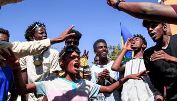 احتجاجات السودان ضد الانقلاب العسكري (فرانس برس)