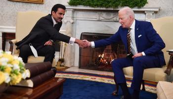 بايدن يشكر أمير قطر على جهود ومساع بلاده (نيكولاس كام/ فرانس برس)