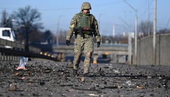 الأوكران سيخوضون معركة على الطرق(دانيال ليل/فرانس برس)