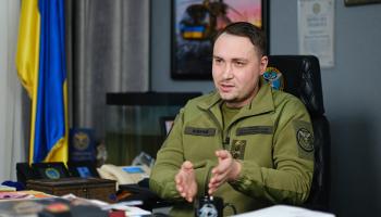 قائد المخابرات العسكرية الأوكرانية كيريلو بودانوف كييف 19 إبريل 2023 (فيتالي نوساتش/Getty)