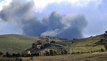 قصف إسرائيلي على عيترون جنوب لبنان-فرانس برس