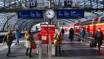 إضراب سائقي القطارات في ألمانيا (الأناضول)