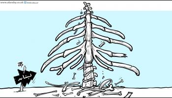 كاريكاتير ارزة لبنان / حجاج