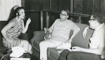 فؤاد المهندس وشويكار في فندق كارلتون في بيروت عام 1968 (أرشيف فارس يواكيم)