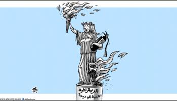 كاريكاتير الديمقراطية العربية / حجاج