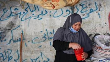 مريم صالحة صانعة القطايف في مخيم دير البلح في غزة 3 (محمد الحجار)