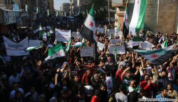 مظاهرات رافضة للانتخابات في في سورية (شريف الحلبي)