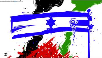 كاريكاتير اسرائيل وفلسطين / حجاج