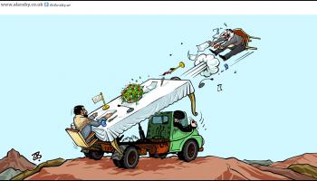 كاريكاتير مفاوضات الحرب / حجاج