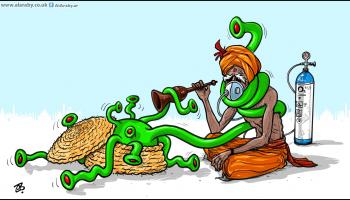 كاريكاتير حاوي الهند / حجاج