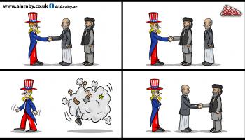 كاريكاتير اميركا وافغانستان / المهندي