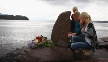 موقع مجزرة أوتويا في النرويج (جيف ج. ميتشل/ Getty)