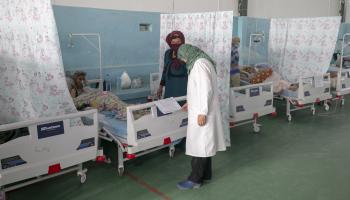 مستشفى ميداني لمصابي كورونا في تونس (ياسين قايدي/ الأناضول)