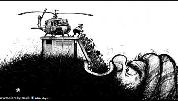 كاريكاتير الهروب من كابول / حجاج