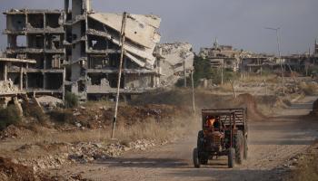 جرار في درعا في سورية (محمد أبازيد/ فرانس برس)
