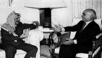 الملك حسين وياسر عرفات