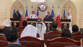 مؤتمر صحافي لوزراء خارجية ودفاع قطر والولايات المتحدة/العربي الجديد