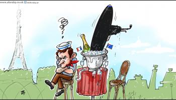 كاريكاتير غواصة ماكرون / حجاج