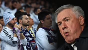 MADRID, SPAIN - MARCH 20: Carlo Ancelotti, manager of Real Madrid looks on before the LaLiga Santander match between Real Madrid CF and FC Barcelona at Estadio Santiago Bernabeu on March 20, 2022 in Madrid, Spain. (Photo by Denis Doyle/Getty Images)