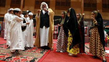 أطفال وليلة القرنقعوه في رمضان قطر (فرانس برس)