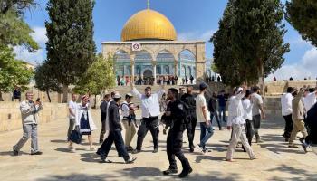 اقتحام عشرات المستوطنين الإسرائيليين لباحات المسجد (فايز أبو رمله/الأناضول)
