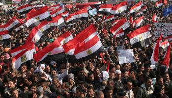 مصريون يحتفلون بذكرى ثورة يناير 2012
