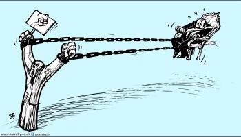 كاريكاتير غير جاهز للنشر ثورة الشعب / حجاج