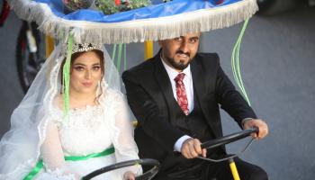 عروس وعريس في العراق (الأناضول)