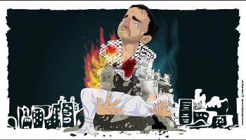 كاريكاتير معاناة غزة / نجم