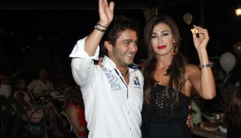 جورج الراسي مع شقيقته الممثلة نادين الراسي (فيسبوك)