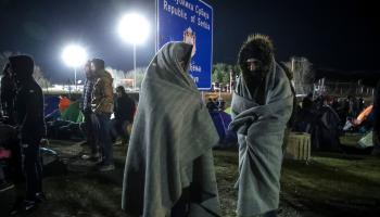 مهاجرون عند حدود صربيا (فرانس برس)