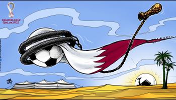 كاريكاتير انطلاق مونديال قطر / حجاج