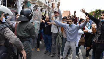 أساتذة المغرب في تحرك احتجاجي (جلال مرشدي/ الأناضول)