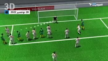 أهداف مباراة الكاميرون وصربيا بتقنية ثلاثية الأبعاد